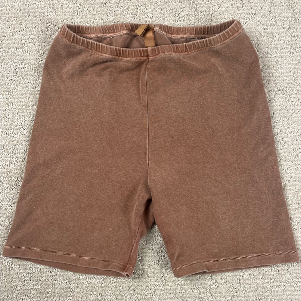 SKIMS Outdoor Basics Stretch-Cotton Jersey Bike Shorts M